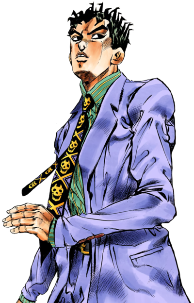 Kira Yoshikage con el pelo negro